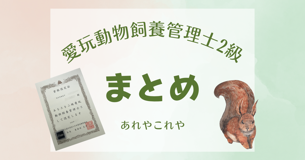 令和最新!愛玩動物飼養管理士2級 に最短14日で合格する方法